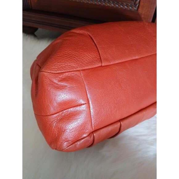 Coach Madison Maggie Hobo Shoulder Bag & Coach Coin Pouch Burnt Orange Leather - Picture 15 of 16